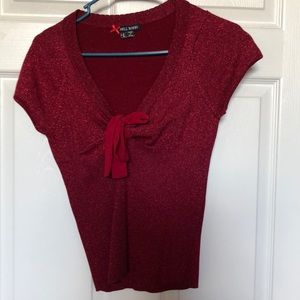 Hell Bunny Sparkly Red Top